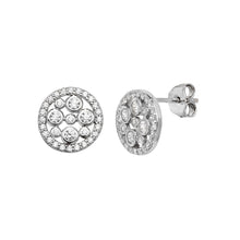 Load image into Gallery viewer, Sterling Silver Rubover CZs Pendant and Earring Set SKU 0501029
