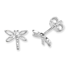 Load image into Gallery viewer, Sterling Silver Dragon Fly Pendant &amp; Earrings Set SKU 0507005

