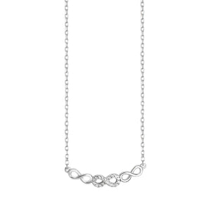 Sterling Silver CZ Infinity Necklace, Bracelet, and Earring Set SKU 0503019