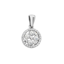 Load image into Gallery viewer, Sterling Silver Rubover CZs Pendant and Earring Set SKU 0501029
