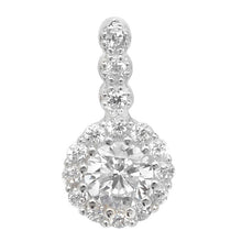 Load image into Gallery viewer, Sterling Silver CZ Cluster Mini Drop Pendant &amp; Earrings Set SKU 0501213
