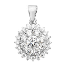 Load image into Gallery viewer, Sterling Silver CZ Pendant &amp; Earring Set SKU 0501082
