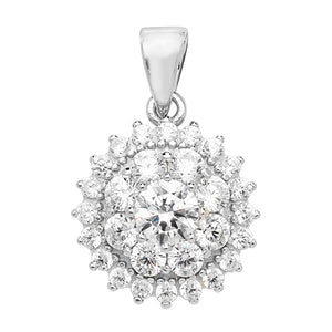 Sterling Silver CZ Pendant & Earring Set SKU 0501082