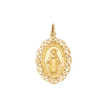Load image into Gallery viewer, 9ct Gold Miraculous Medal, Filigree Edging SKU 1511009

