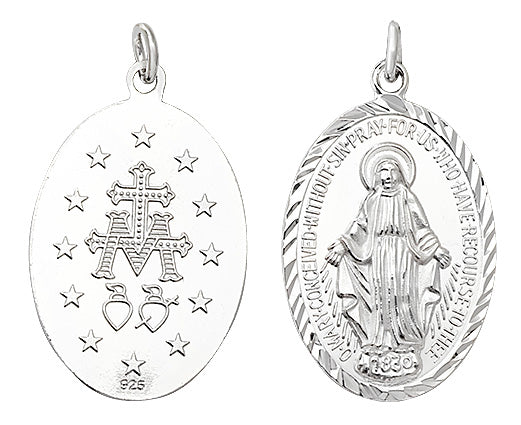 Small sterling clearance silver miraculous medal